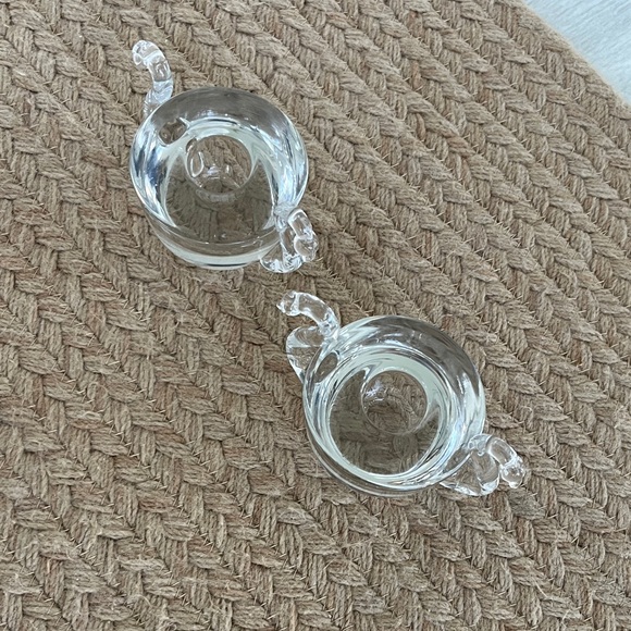 Pair of Clear Glass Vintage Swan Candle Holders - Perfect for Valentine's Day - Picture 6 of 15